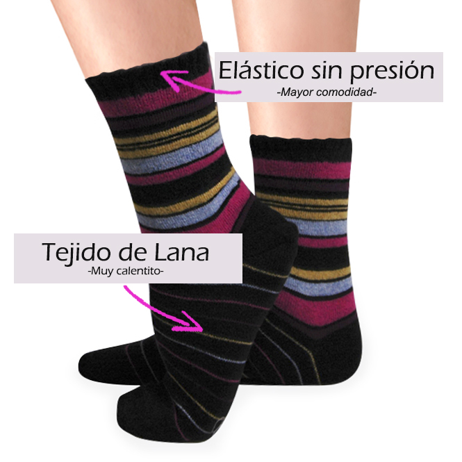 calcetines calentitos lana