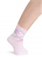 Meias curtas losango intarsia Pink