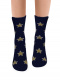 Meias de Lã Merino Stars Navyblue