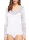 Conjunto top e calcinha de renda com renda nas costas White