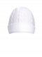 Gorro de criança em malha de cabo (0-12 meses) White