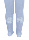 Collants com costura atrás e flor de tule Babyblue