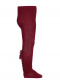 Collants com costura atrás e flor de tule Maroon