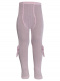 Collants canelados com laço de cetim volumoso Pink