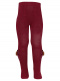 collants em algodão com laço de cetim e pompom Maroon