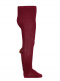 Collants com costura atrás e laço com pom pom Maroon