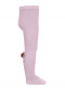 Collants com costura atrás e laço com pom pom Pink